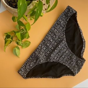 Old Navy Black+White Geometric Print Bikini Bottom